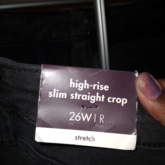 Ava & Viv Women's Washed Black Jeans With Raw Hem - Picture 6 of 9